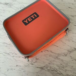 YETI Vibrant Orange Lunch Box, Basically New.